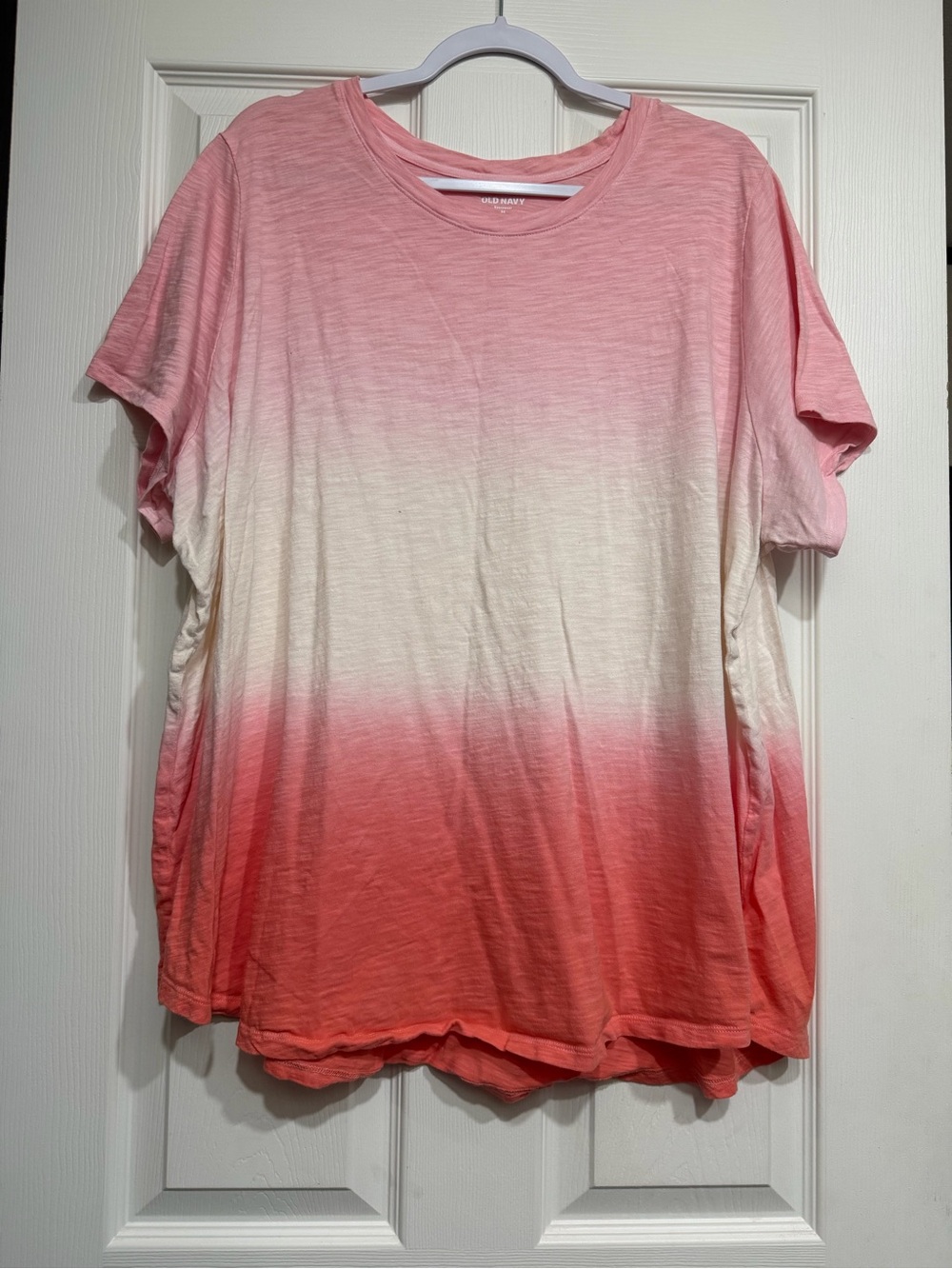 Old Navy Pink to Coral Ombre Short Sleeve Tee